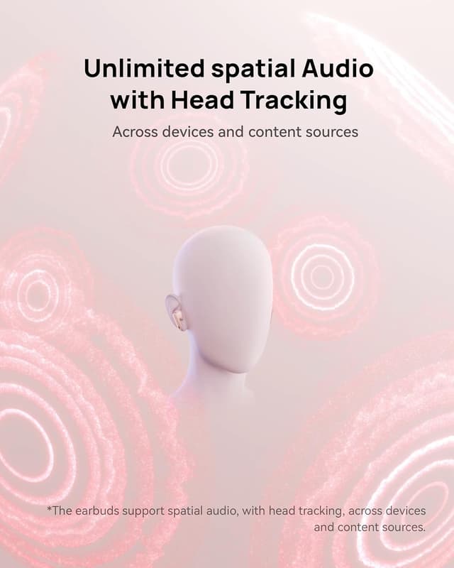 Detalle de HUAWEI FreeBuds 7i wireless earbuds with Intelligent Active Noise Cancellation 4.0, spatial audio and clear calls (Pink)