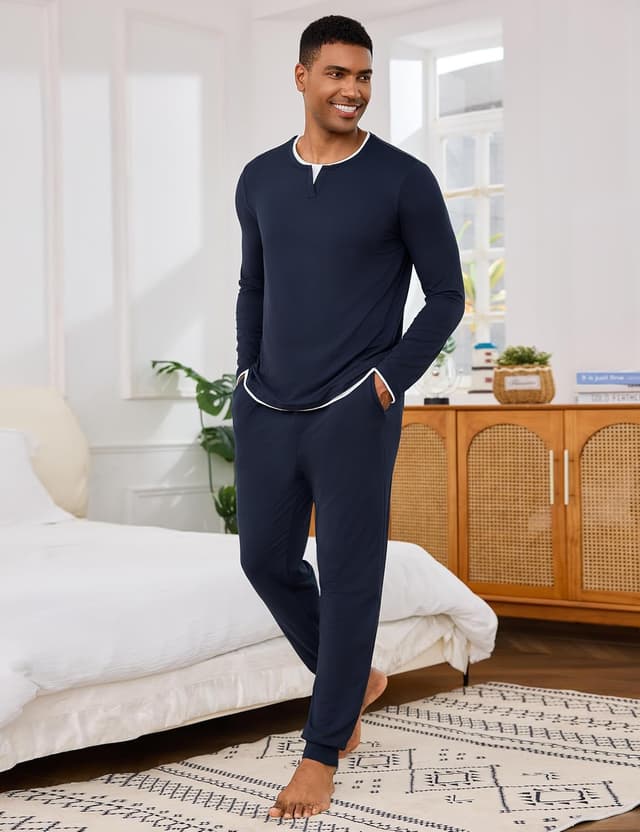 Thumbnail 1 de Jahetuul pijama hombre Invierno algodón manga larga