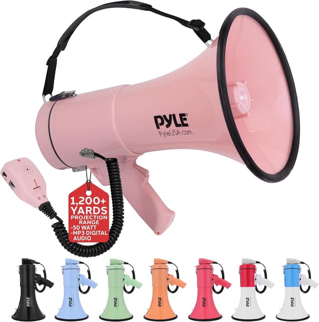 Detalle de 50W Pyle megaphone speaker with siren