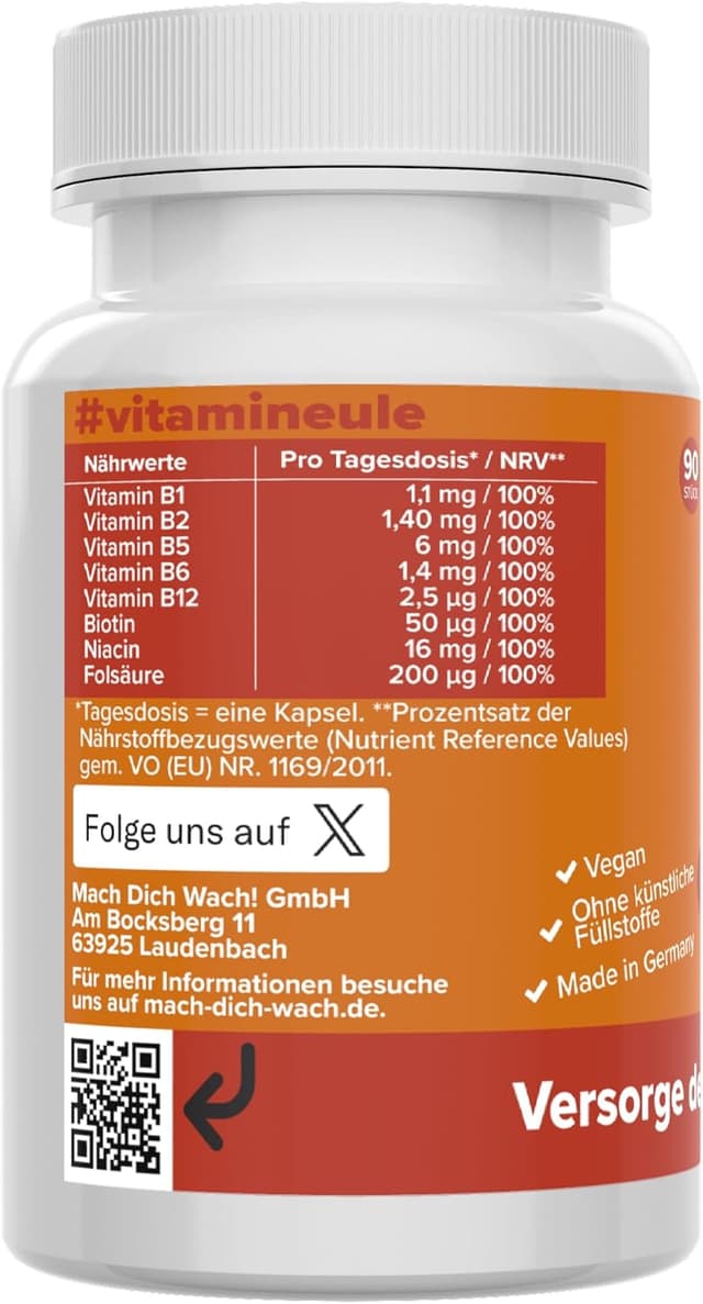 Thumbnail 6 de Vitamineule Vitamin B Komplex 90 Kapseln đź’Š
