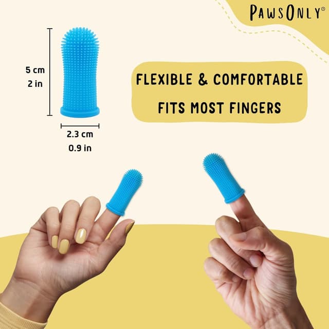 Thumbnail 5 de PawsOnly Dog Finger Toothbrush 2-Pack 360°