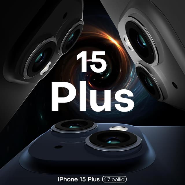 Detalle 2 de TAURI Cover per iPhone 15 Plus con pellicola in vetro temperato e MagSafe magnetico (trasparente)