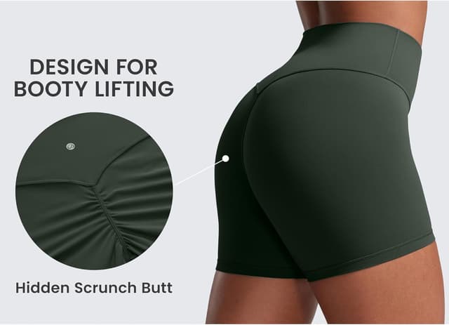 Detalle 2 de CRZ YOGA Butterlift butt scrunch high-waist workout shorts (4''/6'')