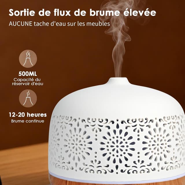 Detalle de Vankarr diffuseur d'arômes huiles essentielles 500 ml