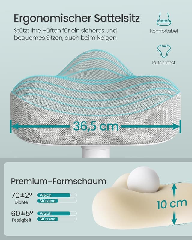 Detalle 2 de Höhenverstellbarer SONGMICS Stehhocker 48-65,5 cm