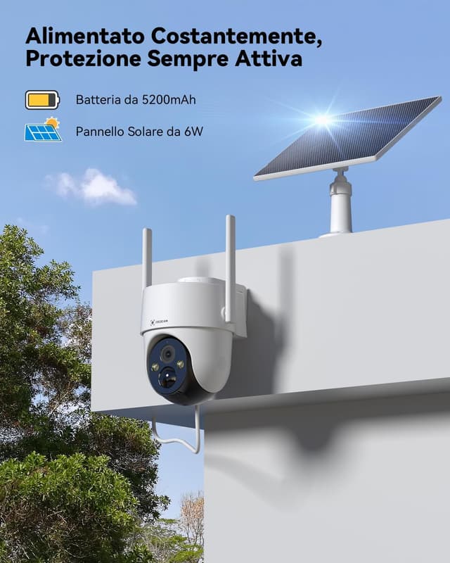 Detalle 2 de COCOCAM 4K 8MP Telecamera Wi-Fi Esterno