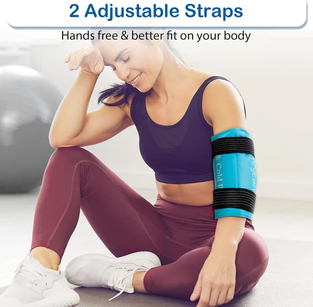 Detalle de Comfytemp 2 Pack Large Ice Pack (27 x 37cm) Reusable Gel Hot/Cold Pack with Straps