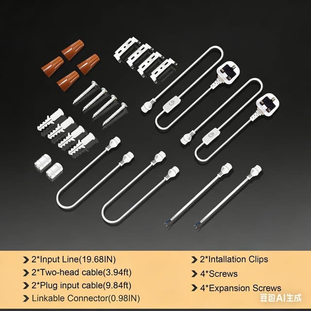 Thumbnail 5 de BERIXDEEP 2ft LED Batten Light 18W 2-pack