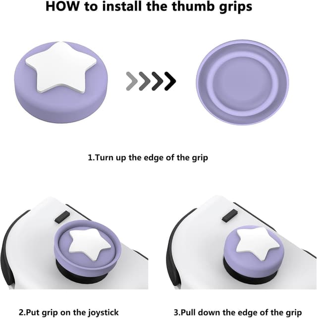 Detalle de eXtremeRate PlayVital Star Design Thumb Grips for Switch