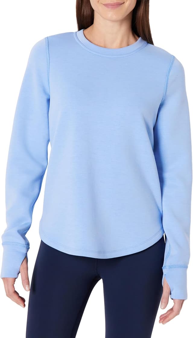 Detalle de Amazon Essentials Women’s Active Sweat Relaxed-Fit Long-Sleeve Crewneck Sweatshirt