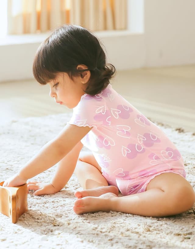 Detalle de VAENAIT Baby toddler sleepwear pajamas (bunny/rabbit & floral) in viscose