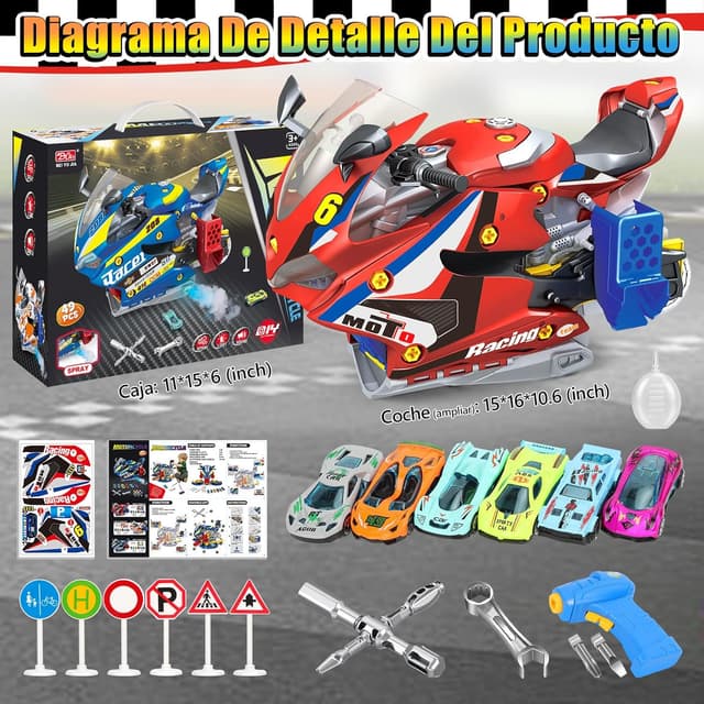 Thumbnail 6 de BuntWunder Moto Construir Niños 3-8 años