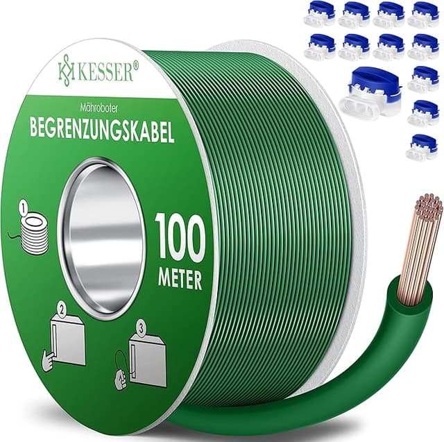 Imagen de KESSER® Cable de limitación 100 m con estacas y conectores 🤖 en OfertitasTOP