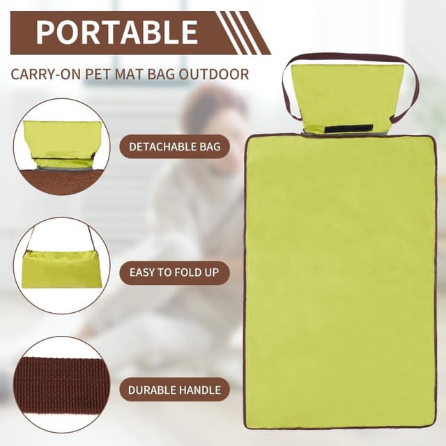 Thumbnail 4 de Adiwo Portable Pet Throw Blanket (100x70cm) – Foldable waterproof reversible pet blanket for dogs and cats