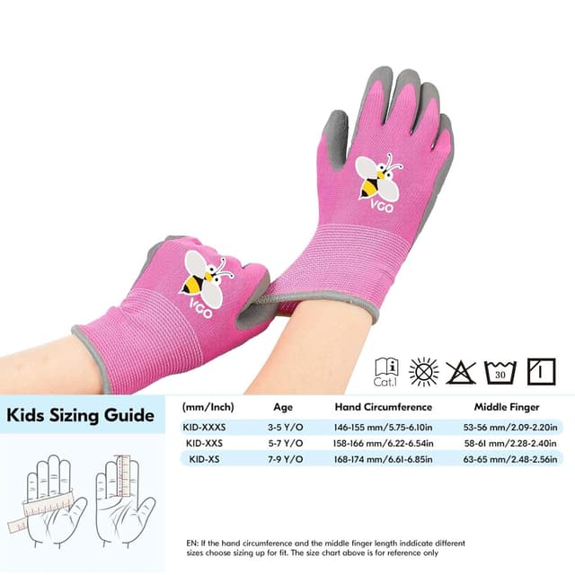 Thumbnail 5 de Vgo Kids Gardening Gloves Utility for Ages 3–12