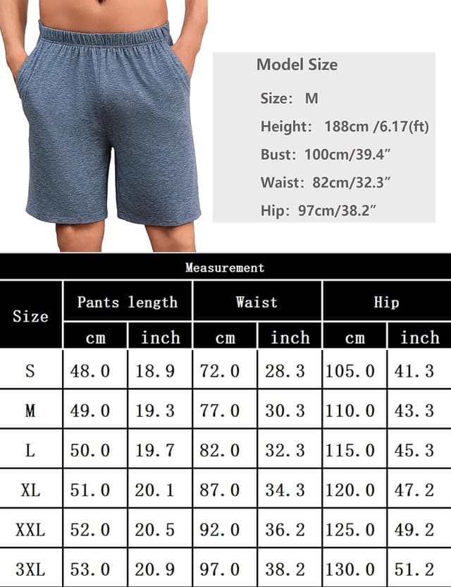 Thumbnail 6 de Uniexcosm Herren Schlafanzughose kurz (Schlafshorts) aus Baumwoll-Mix mit Elasthan