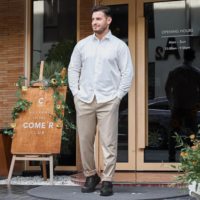 Detalle de FitVille Weite Lederschuhe mit Klettverschluss Herren – Business-Casual Sneaker mit breiter Zehenpartie (EasyTop V4)