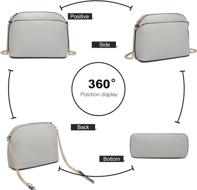 Thumbnail 5 de Miss Lulu Bolso bandolera piel Saffiano 22 cm 📿