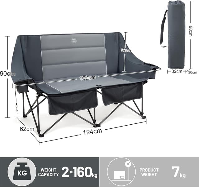 Thumbnail 1 de TIMBER RIDGE Double Camping Chair 320kg