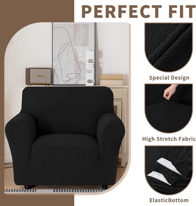 Thumbnail 4 de Ystyle copridivano 1 posto nero 78-116 cm