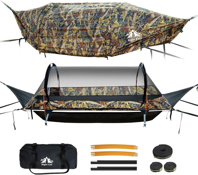 Detalle de Night Cat tenda amaca con zanzariera e fondo piatto per 1 posto