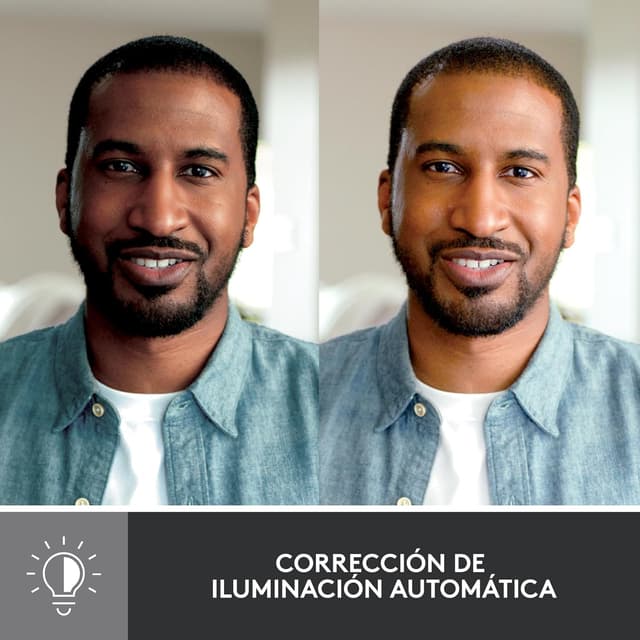 Detalle de Logitech Brio 500 Webcam HD con micrófonos duales y cubierta