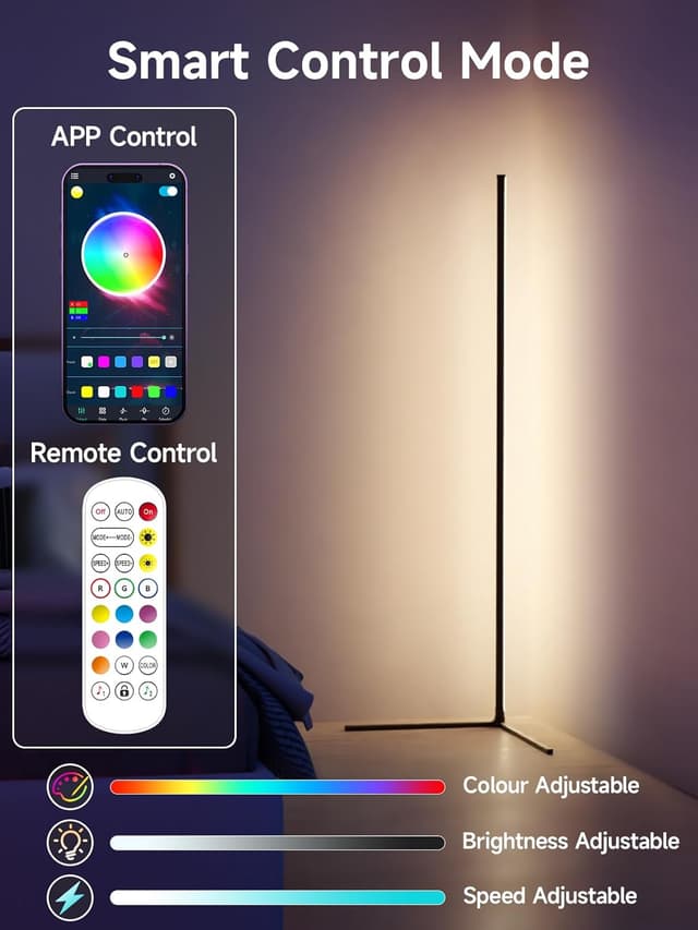 Thumbnail 6 de GIPOYENT Corner Floor Light RGB LED
