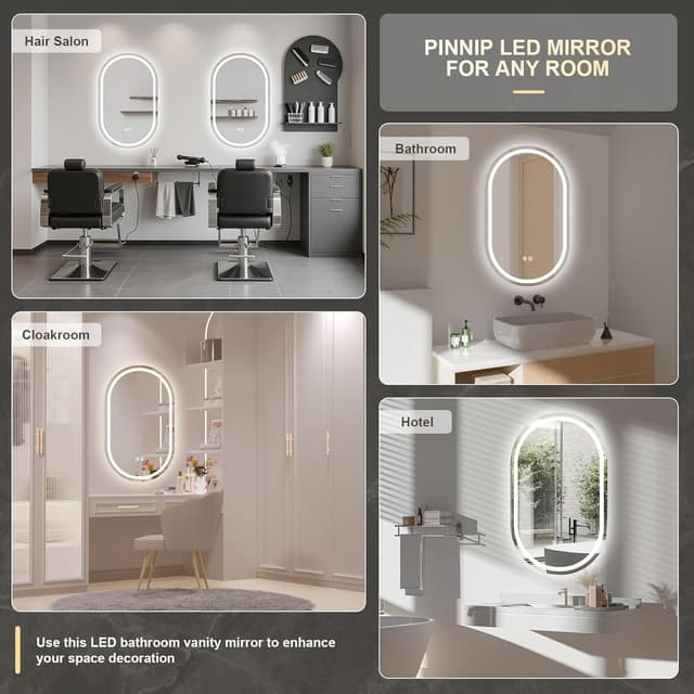 Detalle de PINNIP Specchio bagno LED 100 x 60 cm