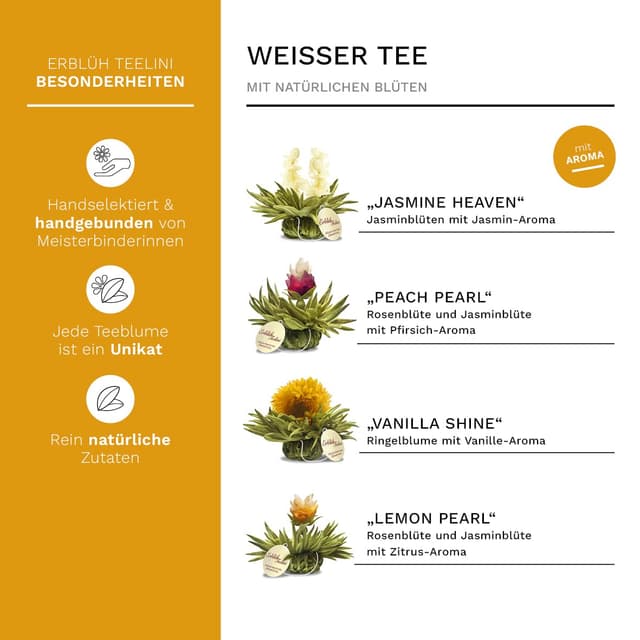 Thumbnail 2 de Creano Teeblumen 36 Teekugeln im Tassenform