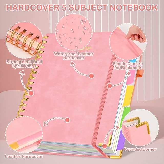 Detalle de FREBLASO 5 Subject Notebook, 300-page