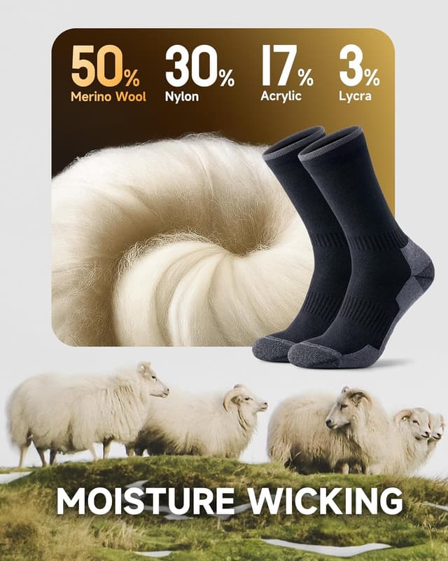 Thumbnail 5 de RUIXUE Merino Wool Hiking Socks 3-Pack