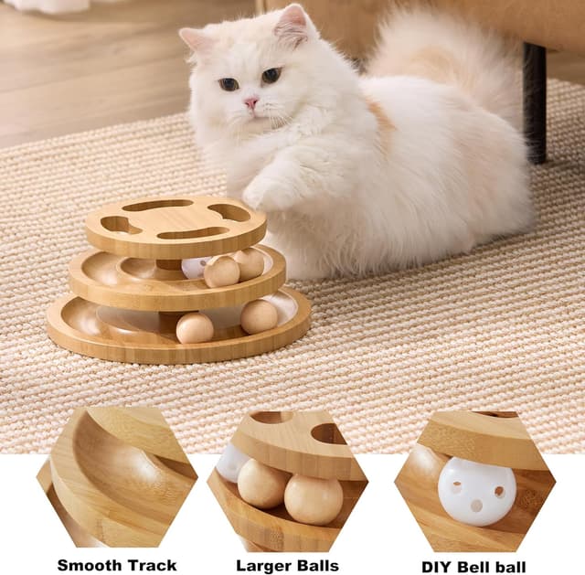 Detalle 2 de ZOMISIA Cat ball track toy with 2-layer