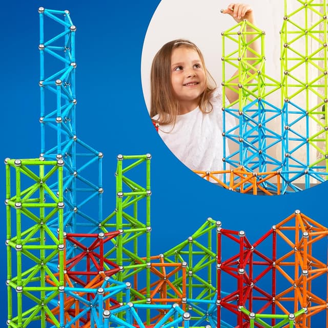 Thumbnail 6 de Geomag Classic Rainbow 72 pièces – jeu de construction magnétique arc-en-ciel pour enfants