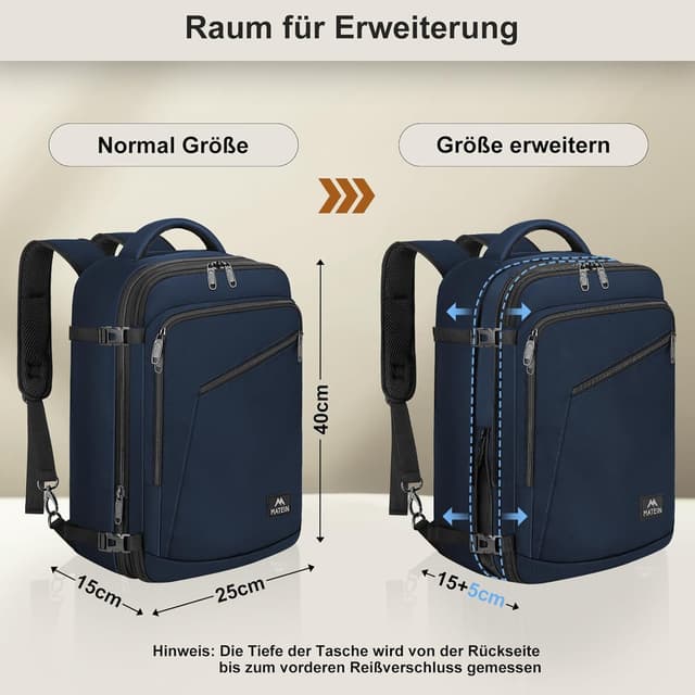 Detalle 1 de MATEIN Ryanair Handgepäck Rucksack 40x20x25