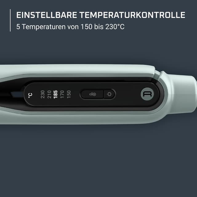 Detalle de Rowenta Thermoglide Haarglätter Titanium-Beschichtung SF5120E0 – 5 Temperaturstufen für glattes Styling
