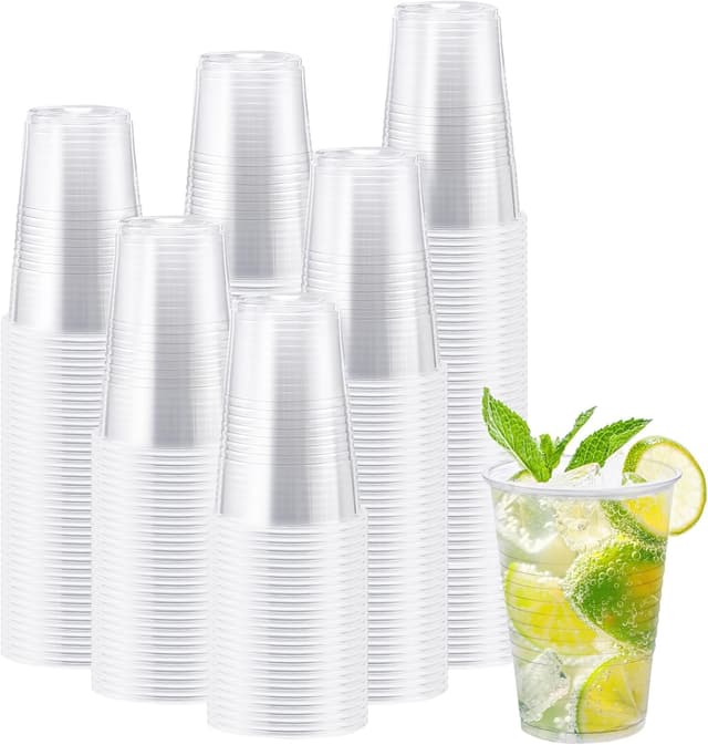 Detalle de Lamosi 12 oz Clear Plastic Cups 300-Pack 🥤