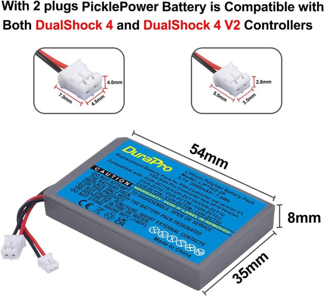 Detalle 2 de DuraPro 2X Akku 2000mAh für PS4 Controller