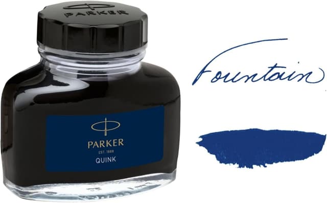 Detalle de Ricarica di inchiostro liquido Parker Quink blu lavabile da 57 ml per penne stilografiche