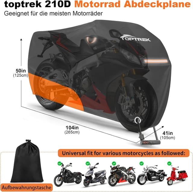 Thumbnail 1 de toptrek Motorrad Abdeckplane XXL 265x105x125 cm