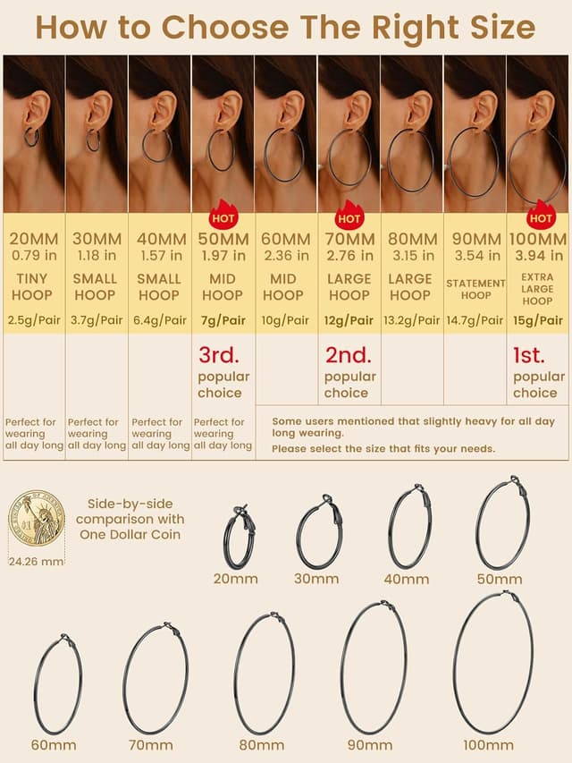 Thumbnail 6 de GoldChic Créoles noires acier 10 g