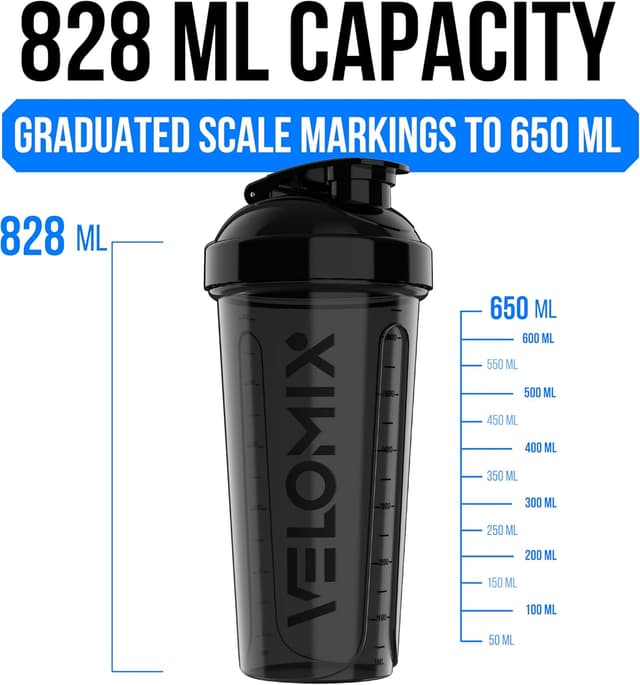 Detalle de Protein shaker 2 pack 828ml VELOMIX