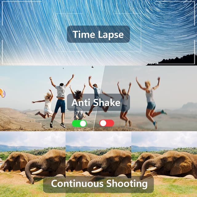 Detalle de IXNAIQY Digitalkamera 4K 48 MP mit 16× Zoom