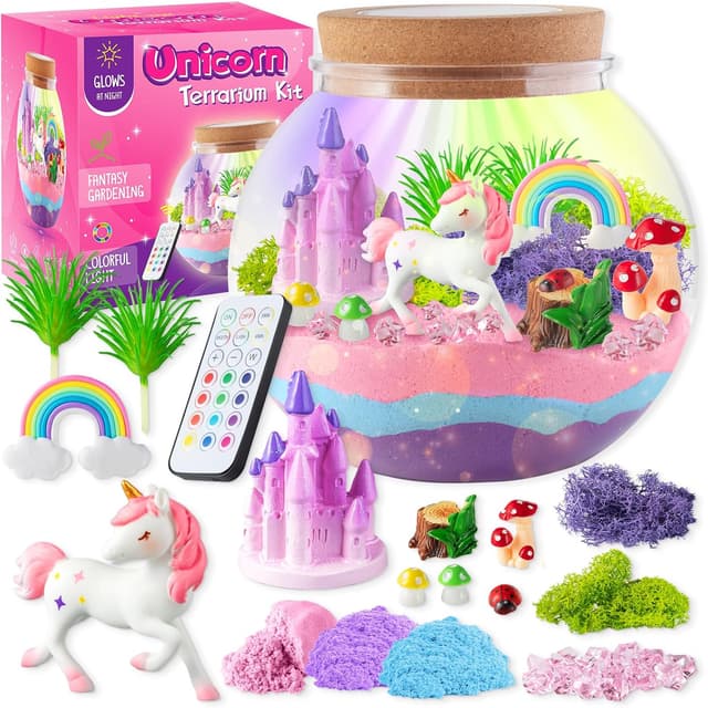 Detalle de JOYEEMAX Unicorn Light-Up Terrarium Kit DIY 1