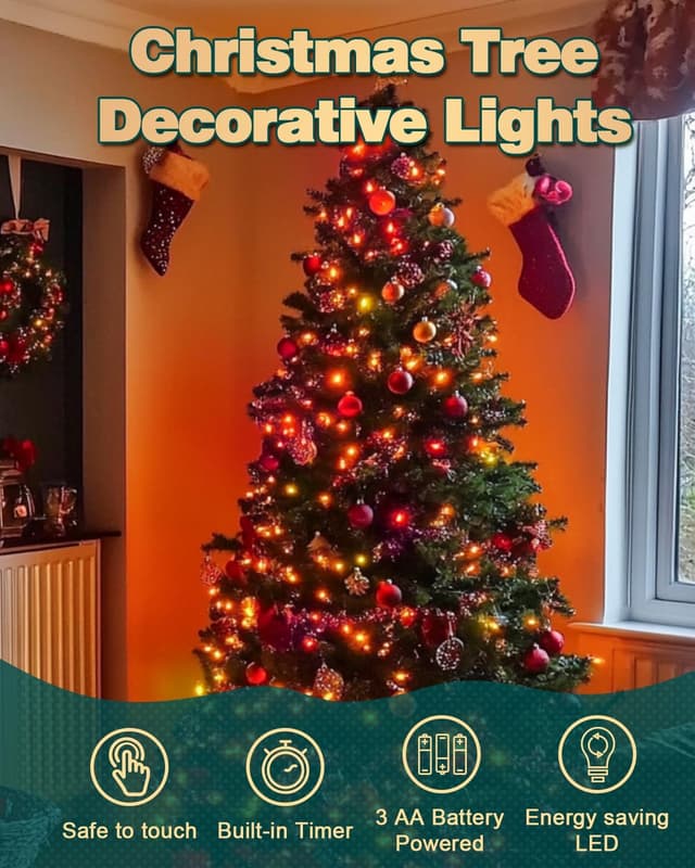 Detalle de Dalugo Christmas fairy lights 5m 50 LED