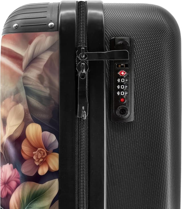 Detalle de NoBoringSuitcases.com® Handgepäck Kinderkoffer 55x35x20 cm mit 4 Rollen – Hartschale