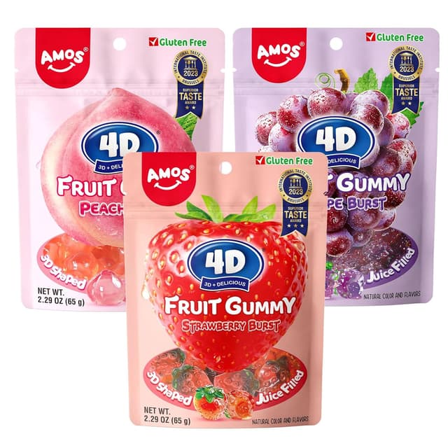 Imagen de AMOS 4D Fruchtgummis Mix 3×65 g en OfertitasTOP