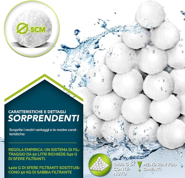 Thumbnail 6 de tillvex Palline filtranti 1400g per piscina