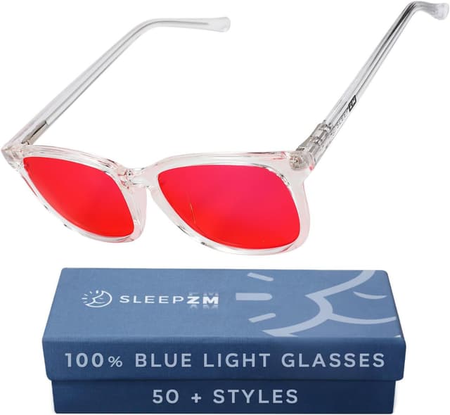 Detalle de Sleep ZM Blue Light Blocking & Light Sensitivity Glasses with Amber Lenses (8 Lens Types)