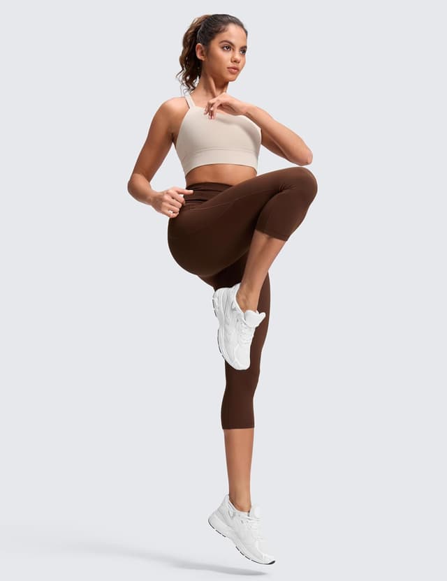 Detalle de CRZ YOGA Women’s Butterluxe Workout Capri Leggings (21 inches) with Pockets