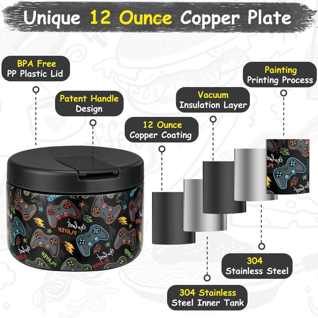 Thumbnail 3 de Pawtong 12oz Insulated Food Jar, Leakproof 🍲